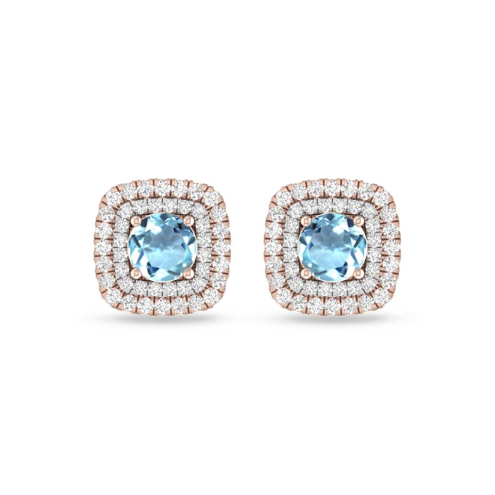 Rose Gold - Aquamarine