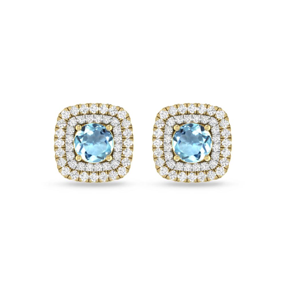 Yellow Gold - Aquamarine