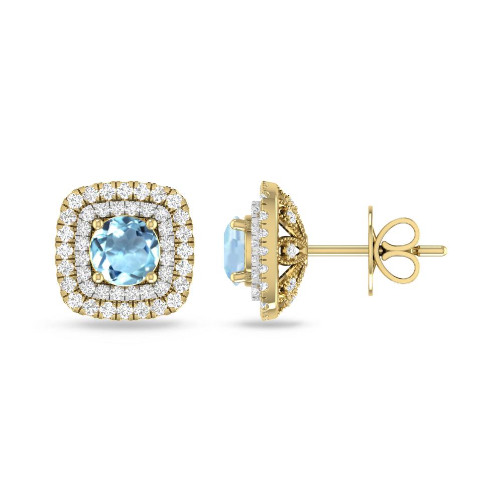 Yellow Gold - Aquamarine