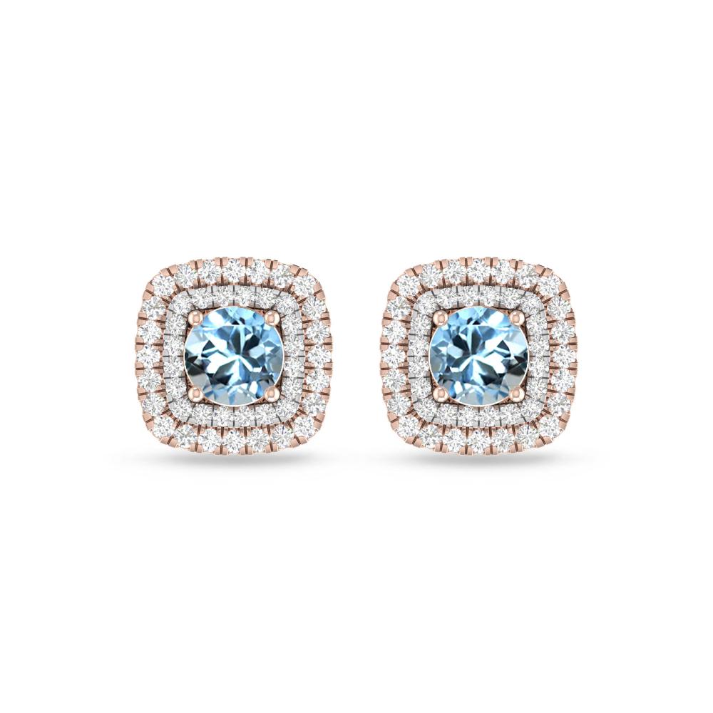 Rose Gold - Aquamarine