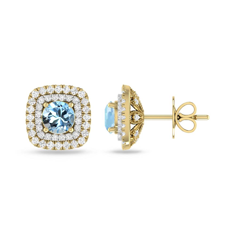 Yellow Gold - Aquamarine