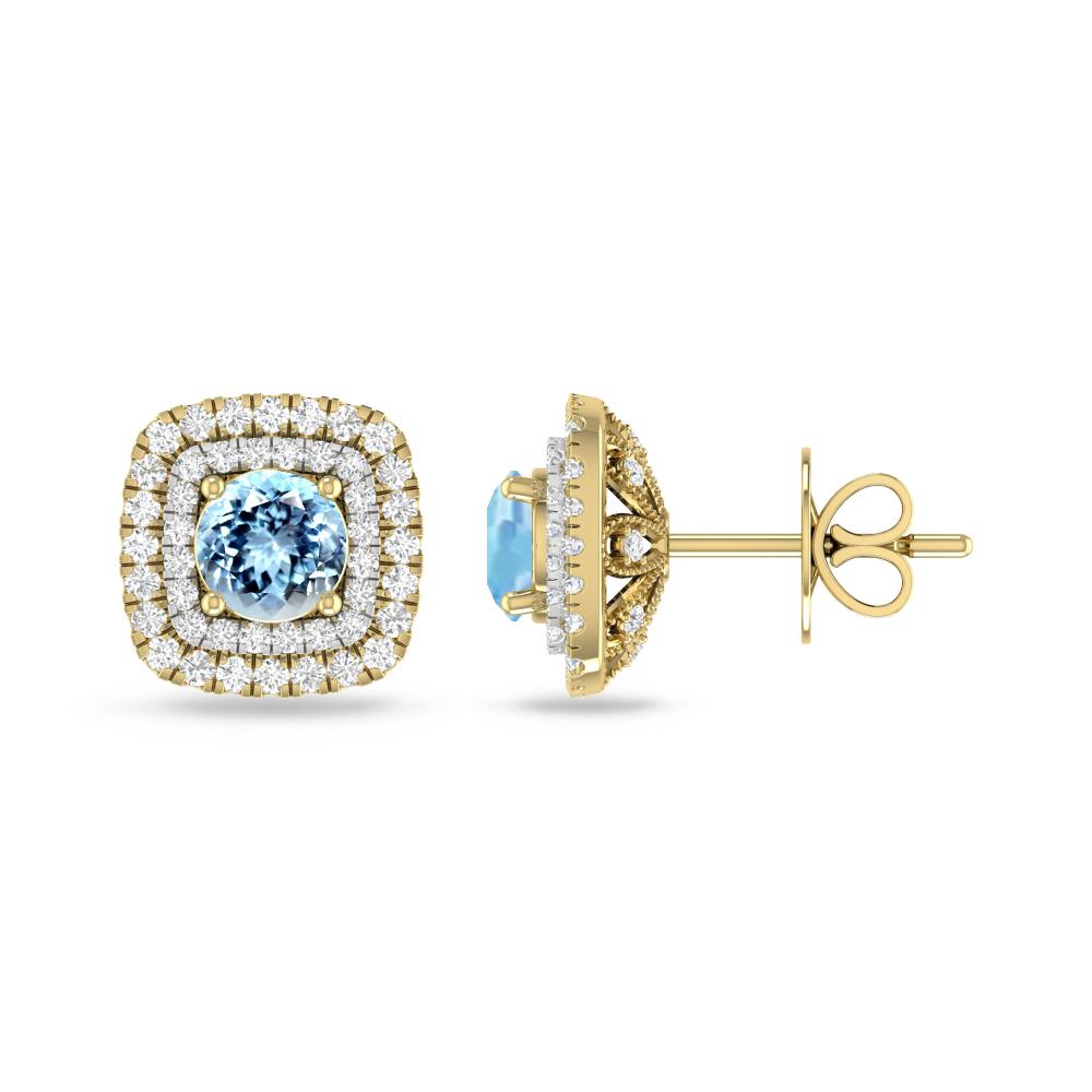 Yellow Gold - Aquamarine