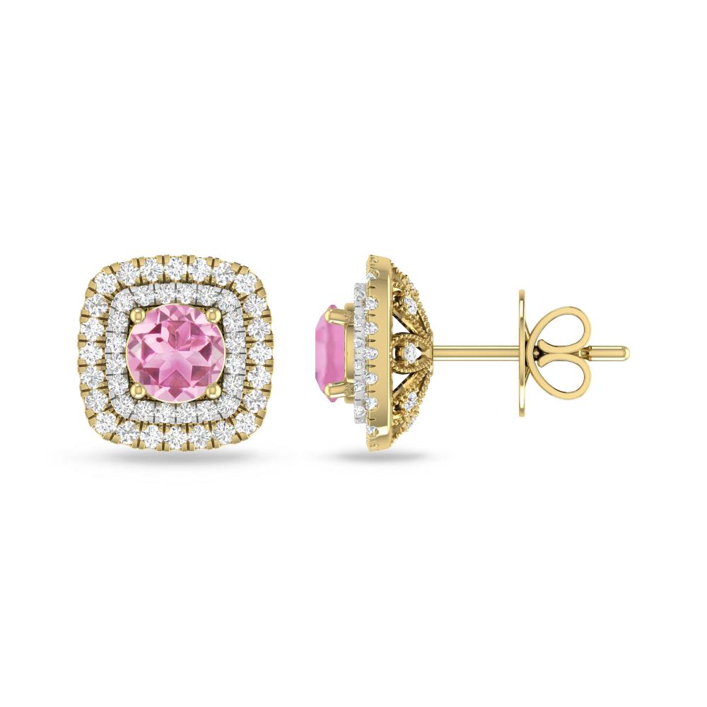 Yellow Gold - Pink Tourmaline