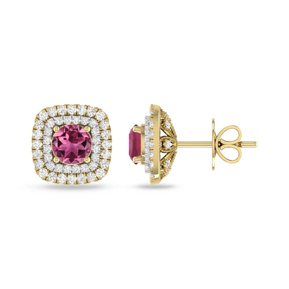 Yellow Gold - Pink Tourmaline