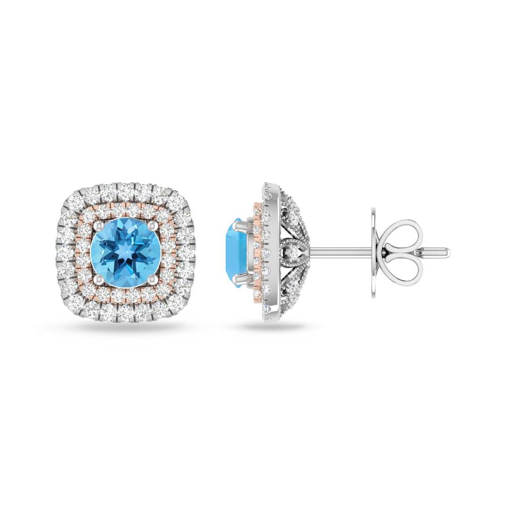 White Gold - Blue Topaz