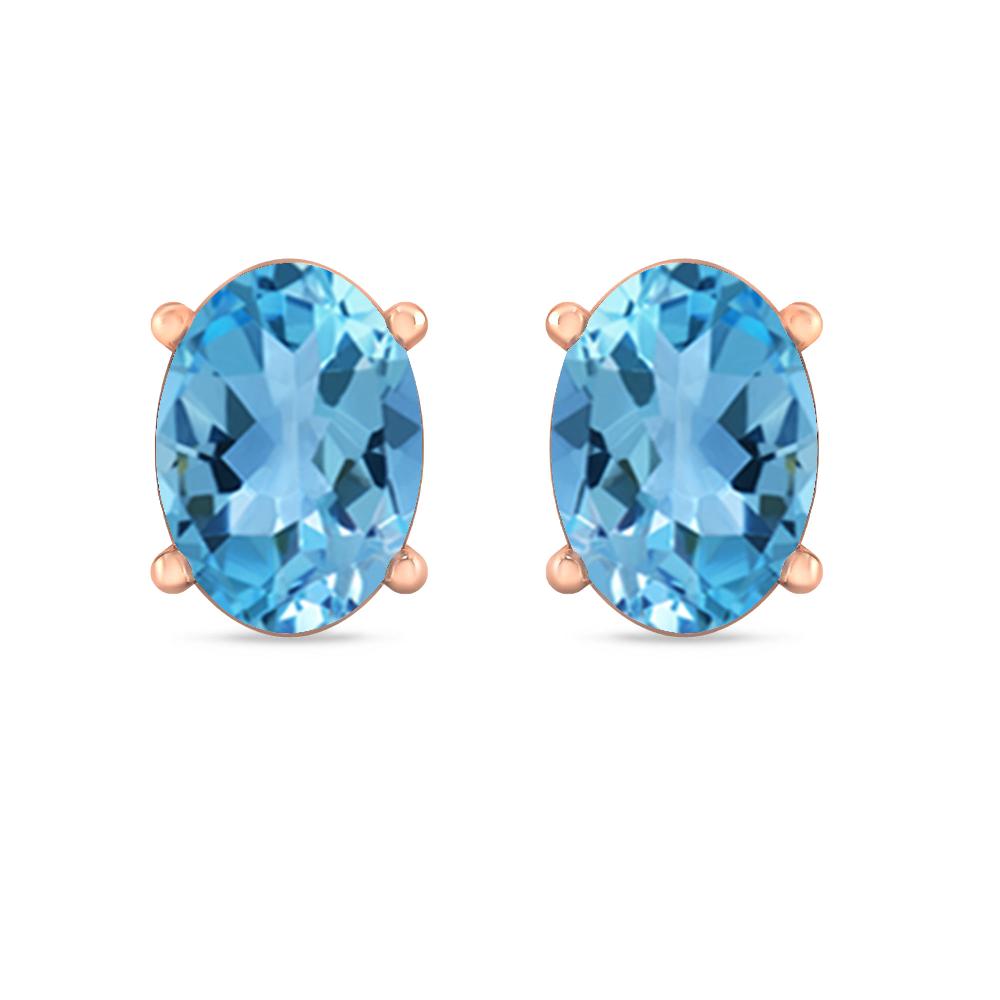 Rose Gold - Blue Topaz