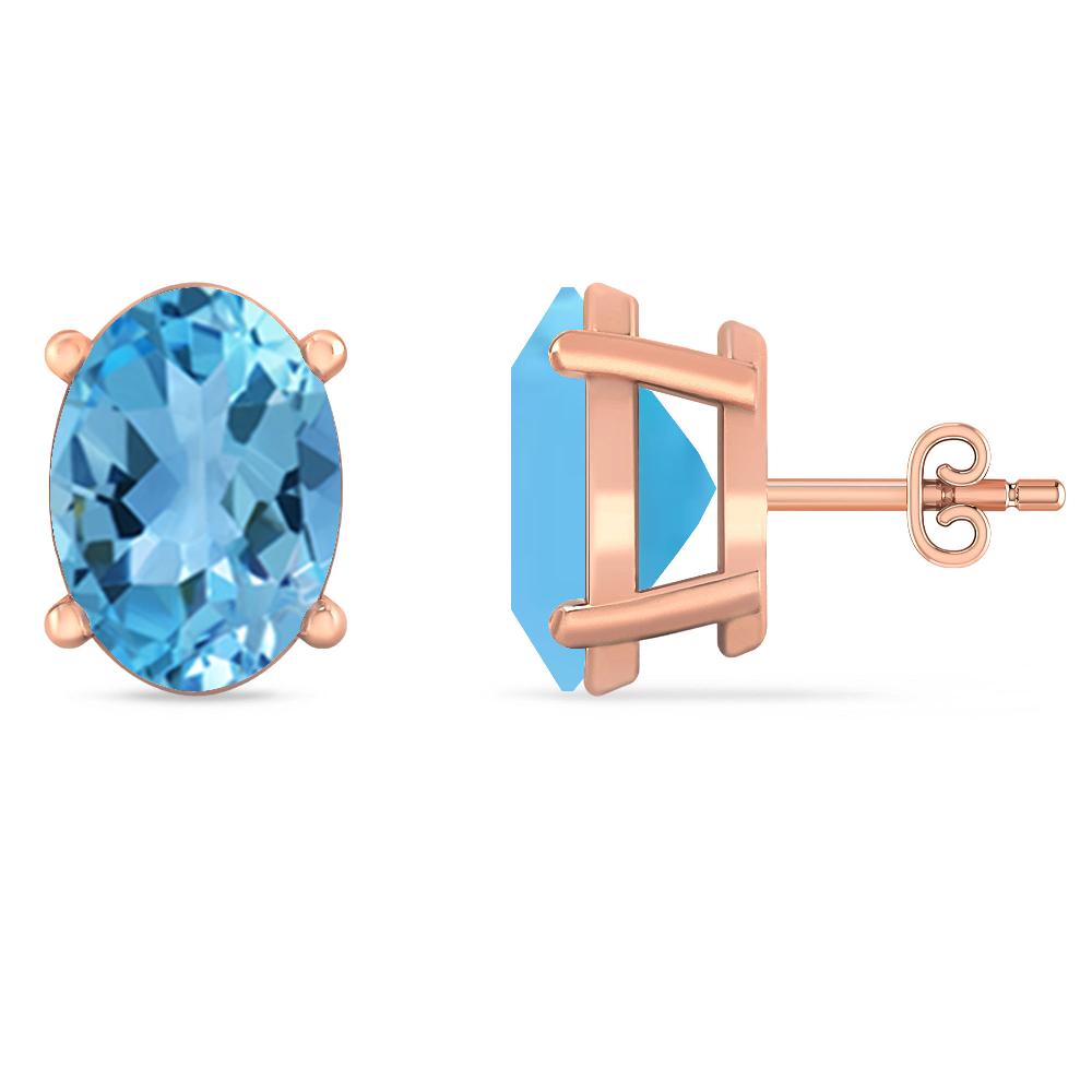 Rose Gold - Blue Topaz