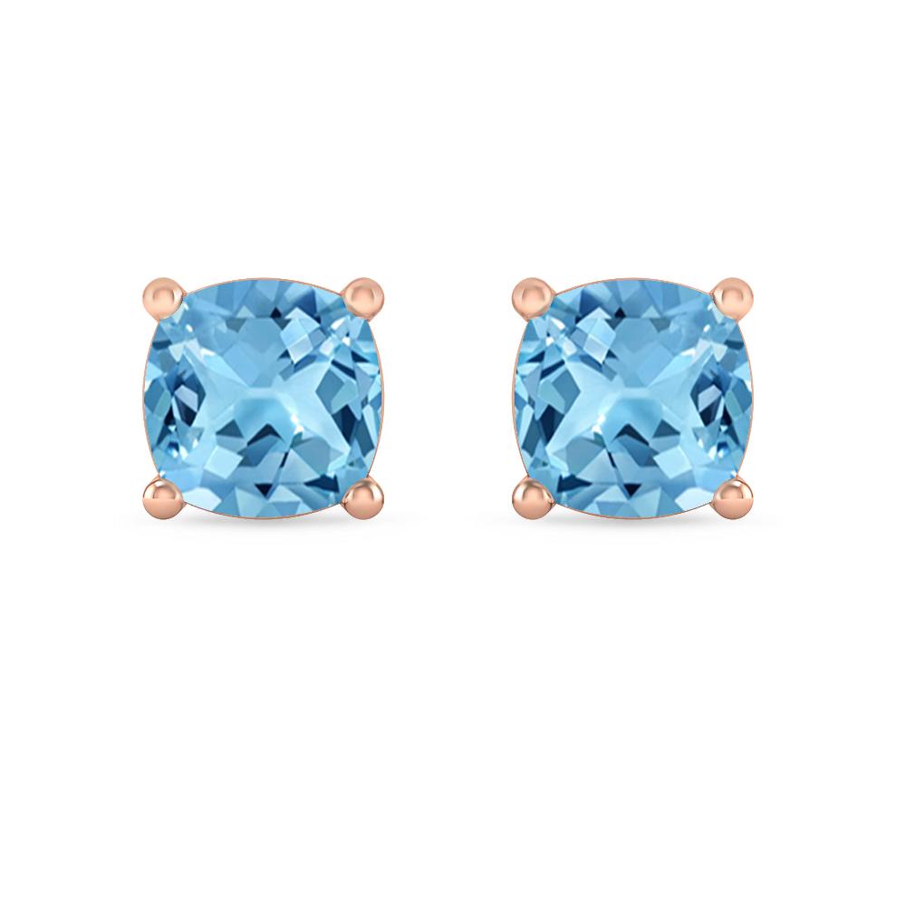 Rose Gold - Blue Topaz