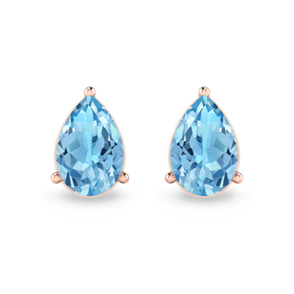 Rose Gold - Blue Topaz