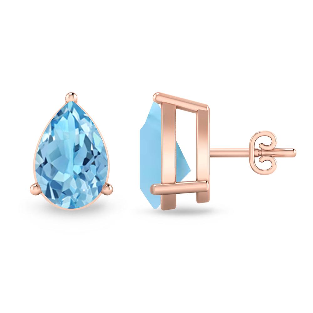Rose Gold - Blue Topaz