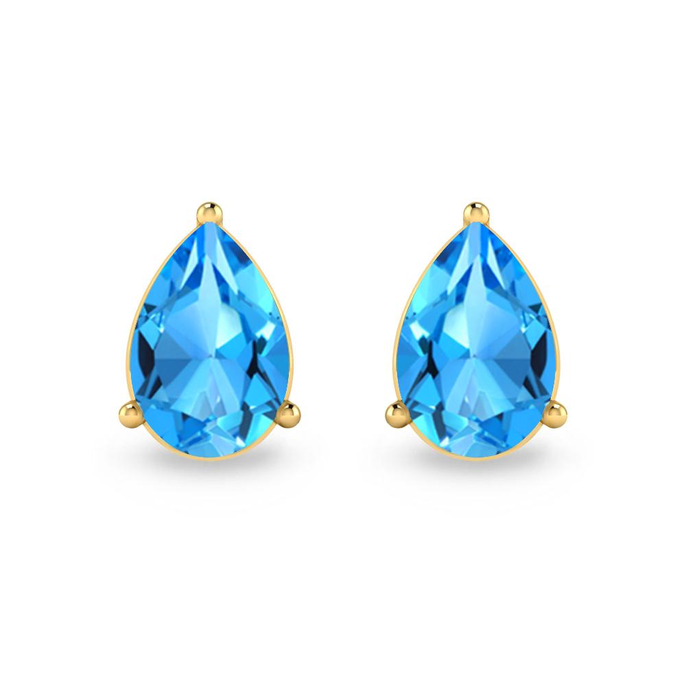 Yellow Gold - Blue Topaz