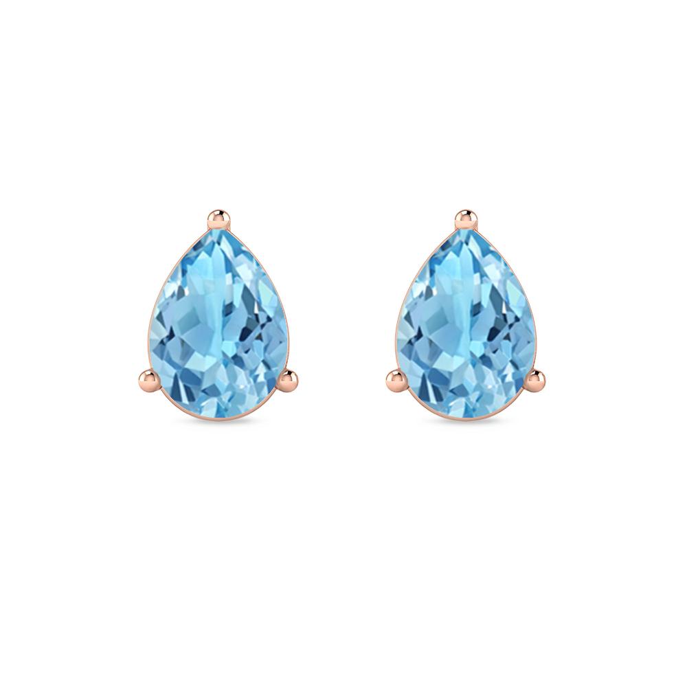 Rose Gold - Blue Topaz
