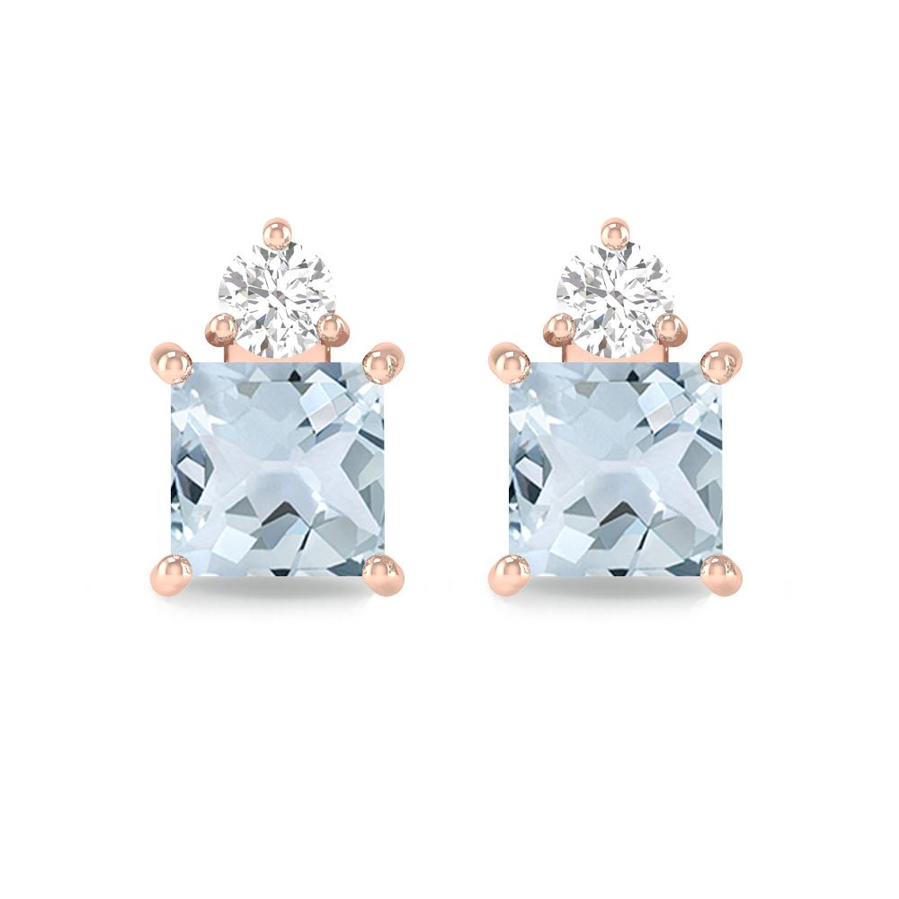 Rose Gold - Aquamarine