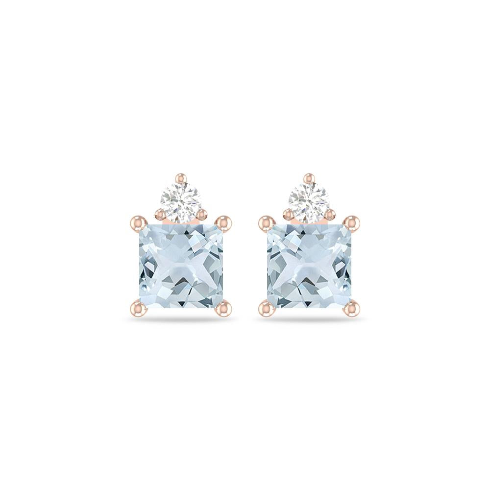 Rose Gold - Aquamarine