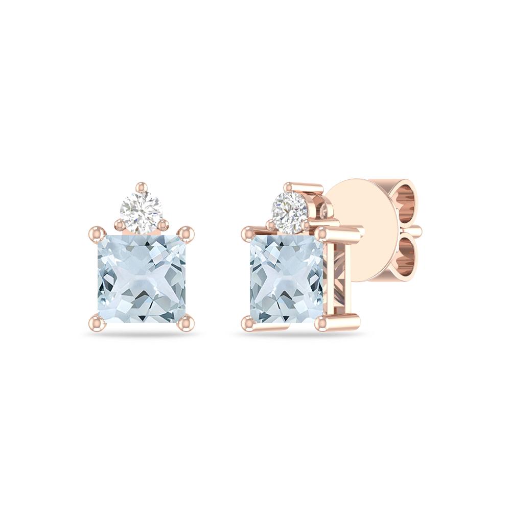 Rose Gold - Aquamarine
