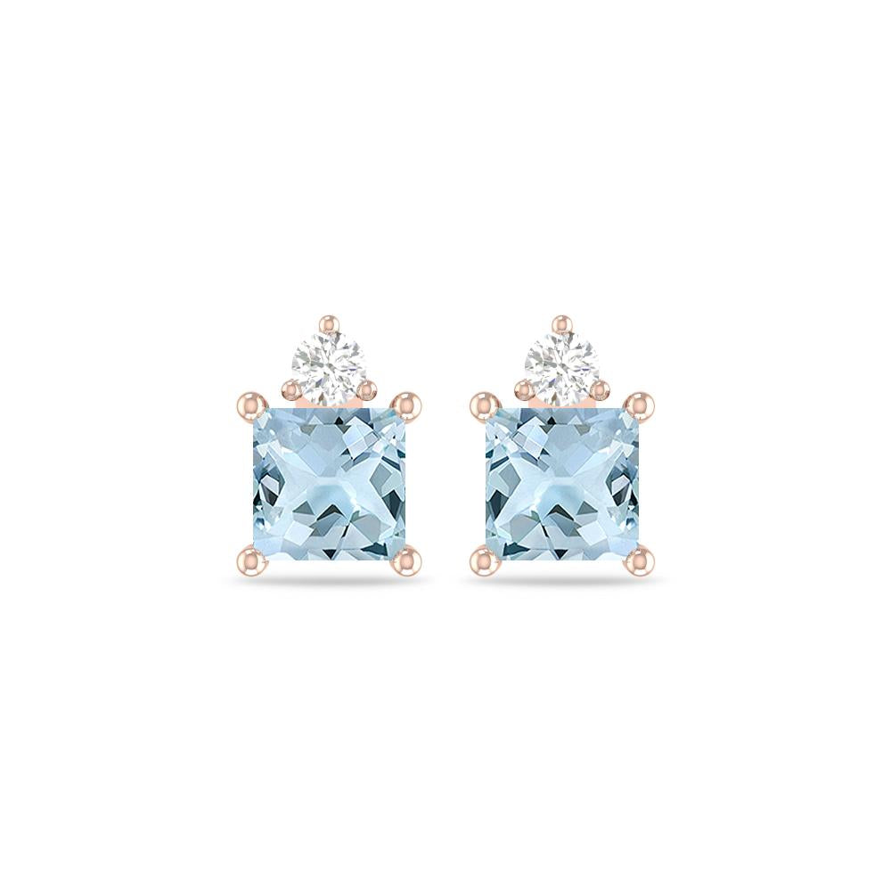 Rose Gold - Aquamarine