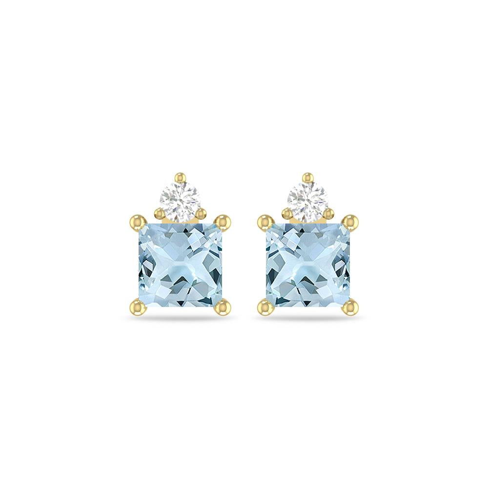 Yellow Gold - Aquamarine