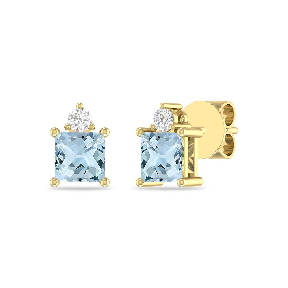 Yellow Gold - Aquamarine