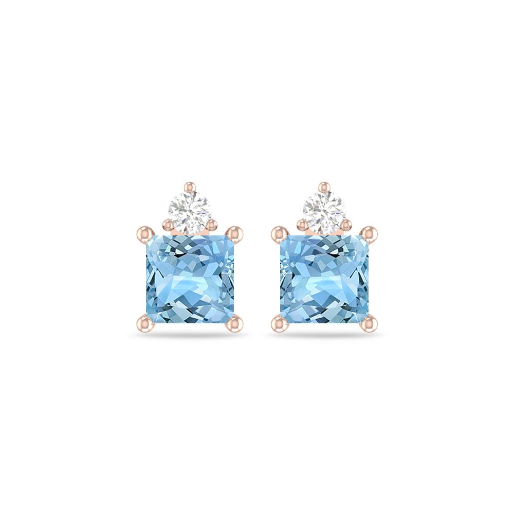 Rose Gold - Aquamarine