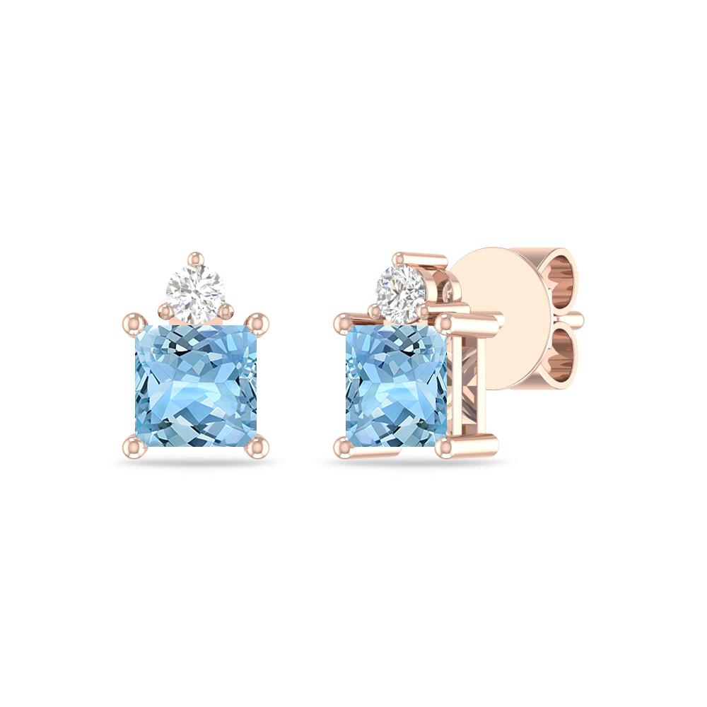 Rose Gold - Aquamarine