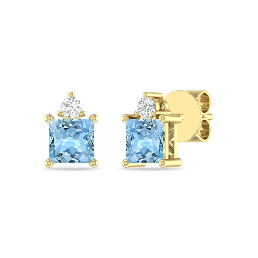 Yellow Gold - Aquamarine
