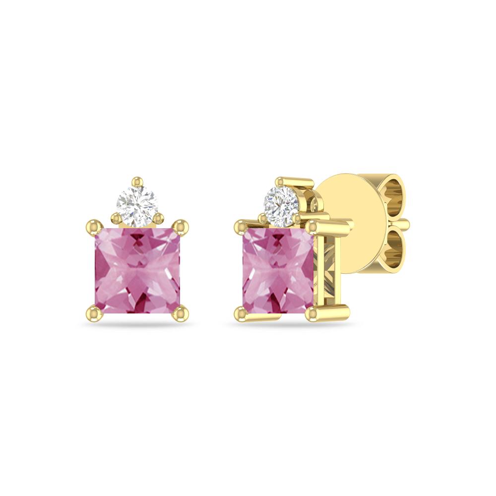 Yellow Gold - Pink Tourmaline