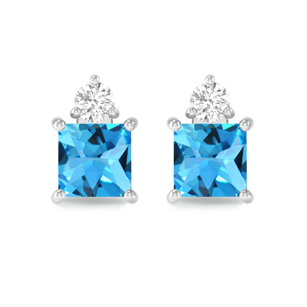 White Gold - Blue Topaz