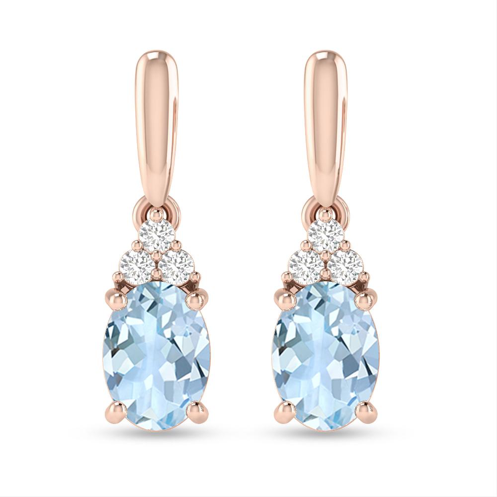 Rose Gold - Aquamarine