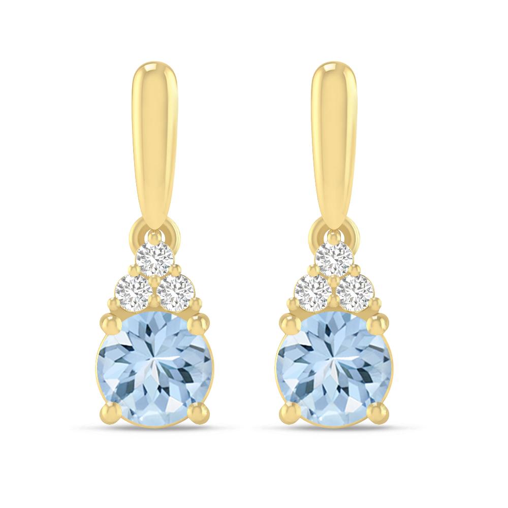 Yellow Gold - Aquamarine