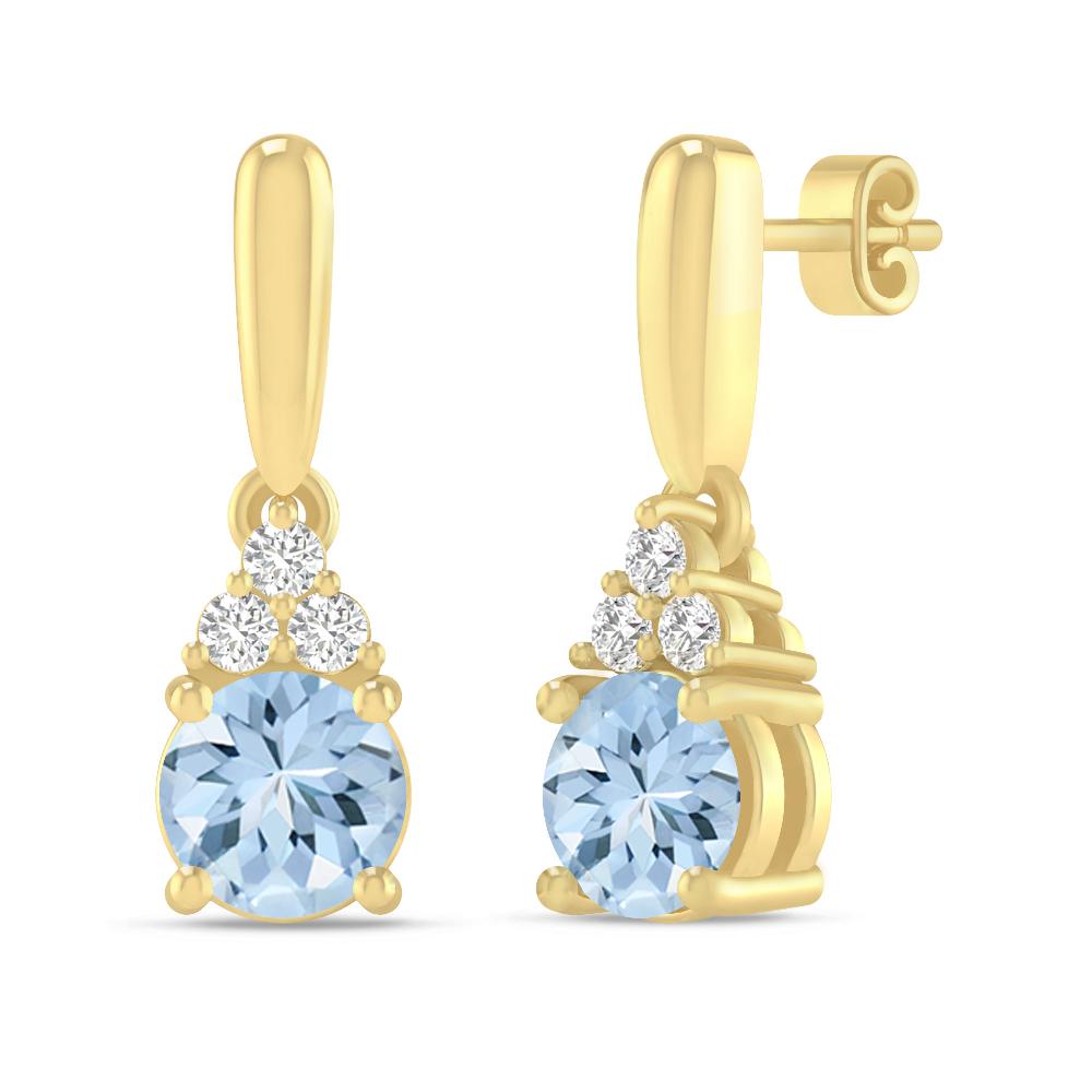 Yellow Gold - Aquamarine