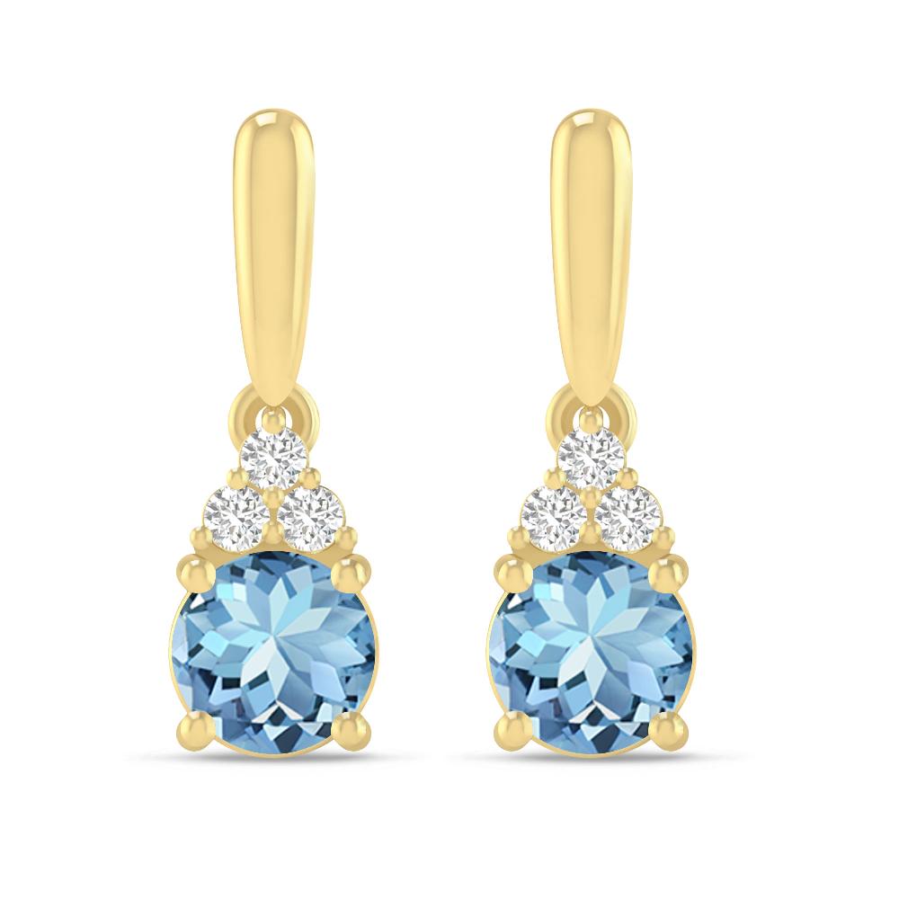 Yellow Gold - Aquamarine