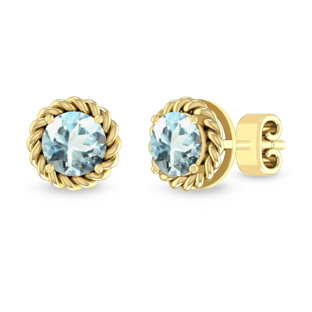 Yellow Gold - Aquamarine