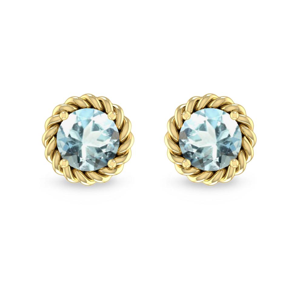 Yellow Gold - Aquamarine