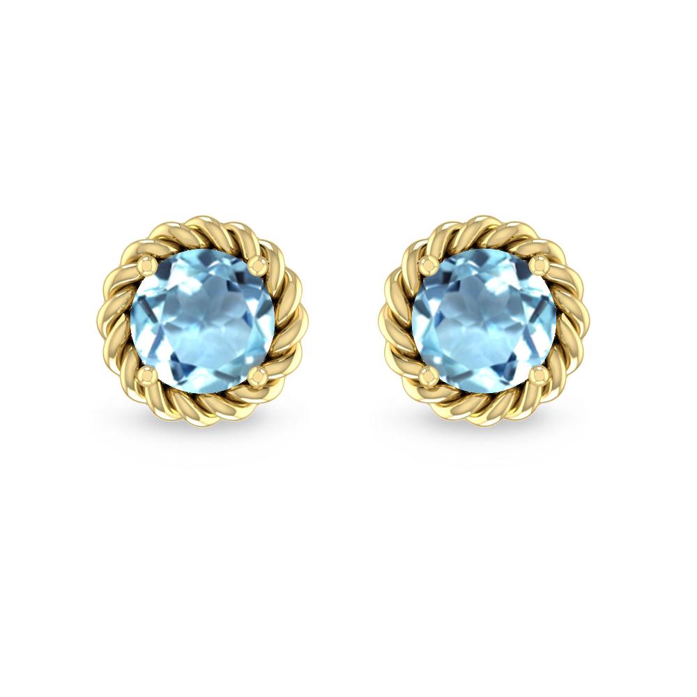Yellow Gold - Aquamarine