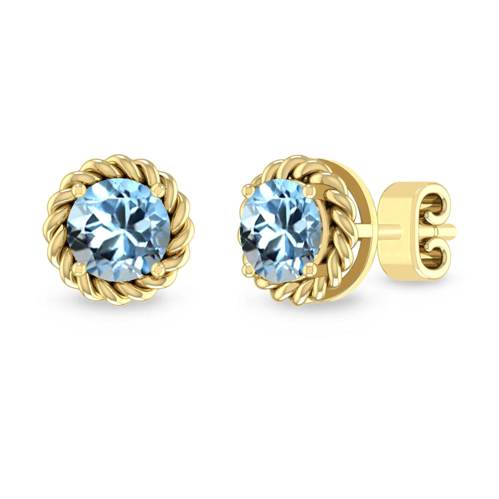 Yellow Gold - Aquamarine