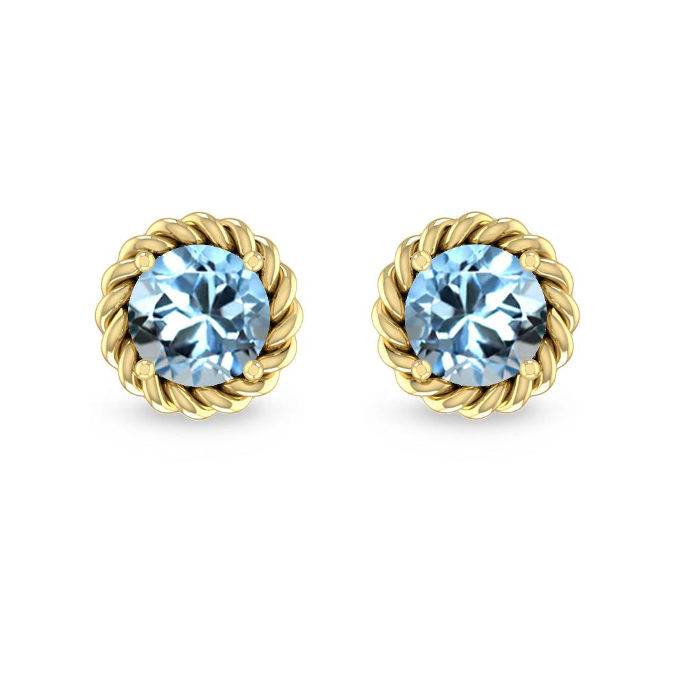 Yellow Gold - Aquamarine