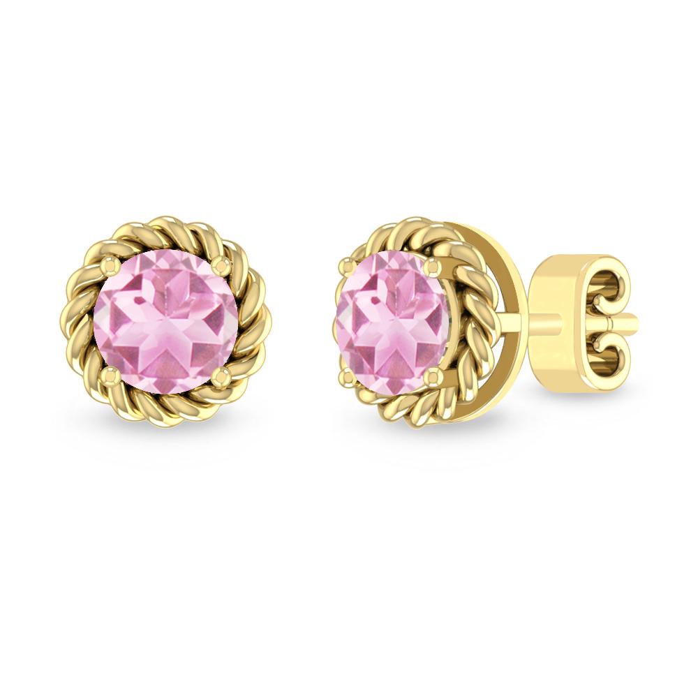 Yellow Gold - Pink Tourmaline