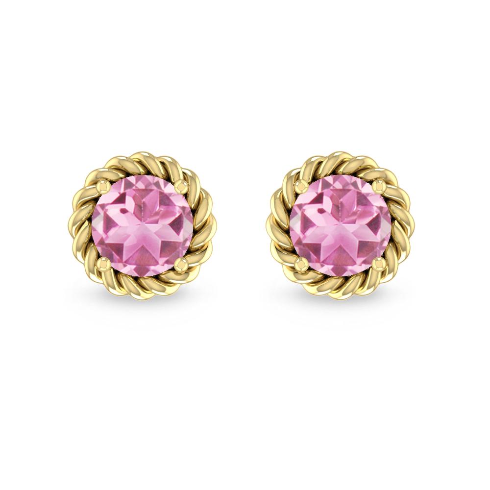 Yellow Gold - Pink Tourmaline