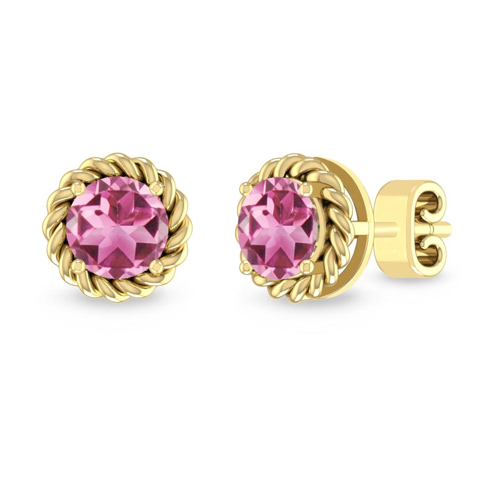 Yellow Gold - Pink Tourmaline