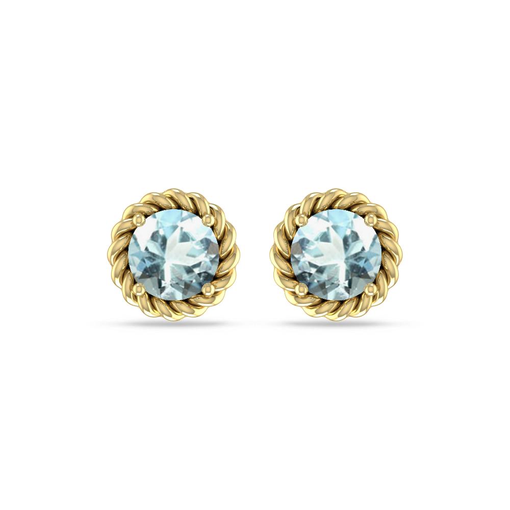 Yellow Gold - Aquamarine