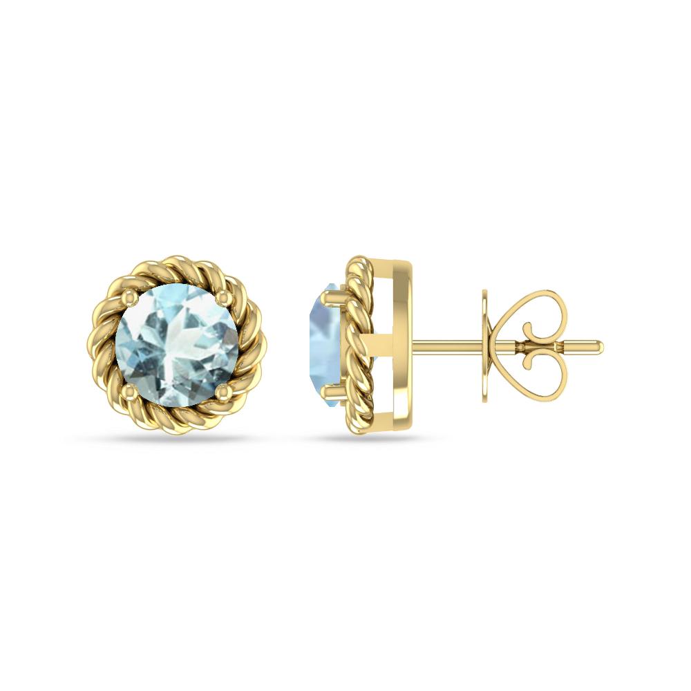 Yellow Gold - Aquamarine