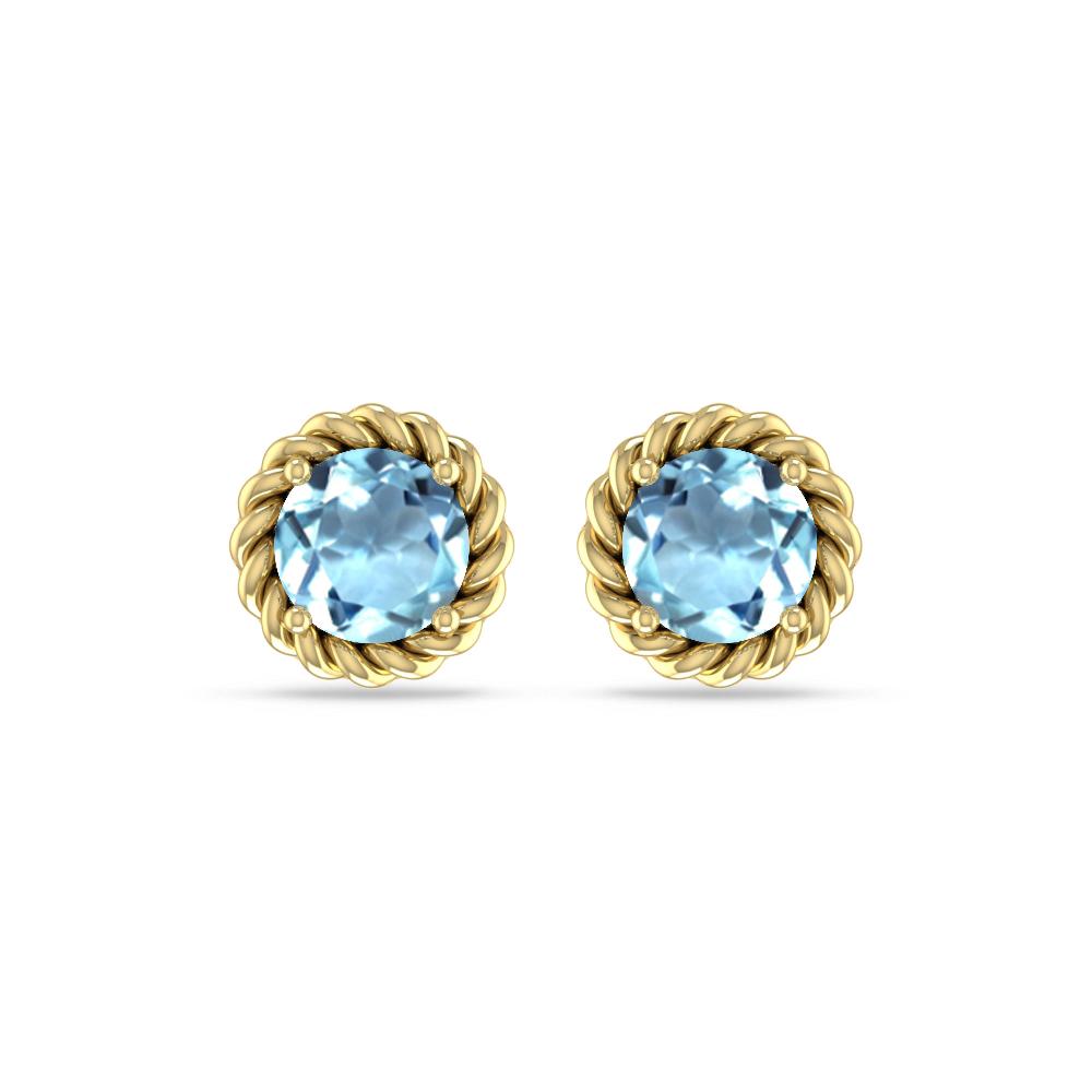 Yellow Gold - Aquamarine