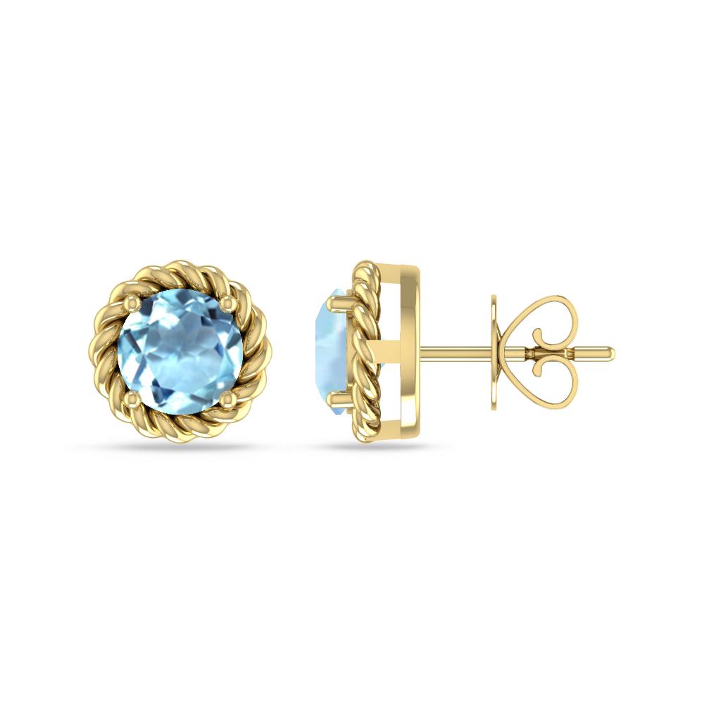 Yellow Gold - Aquamarine
