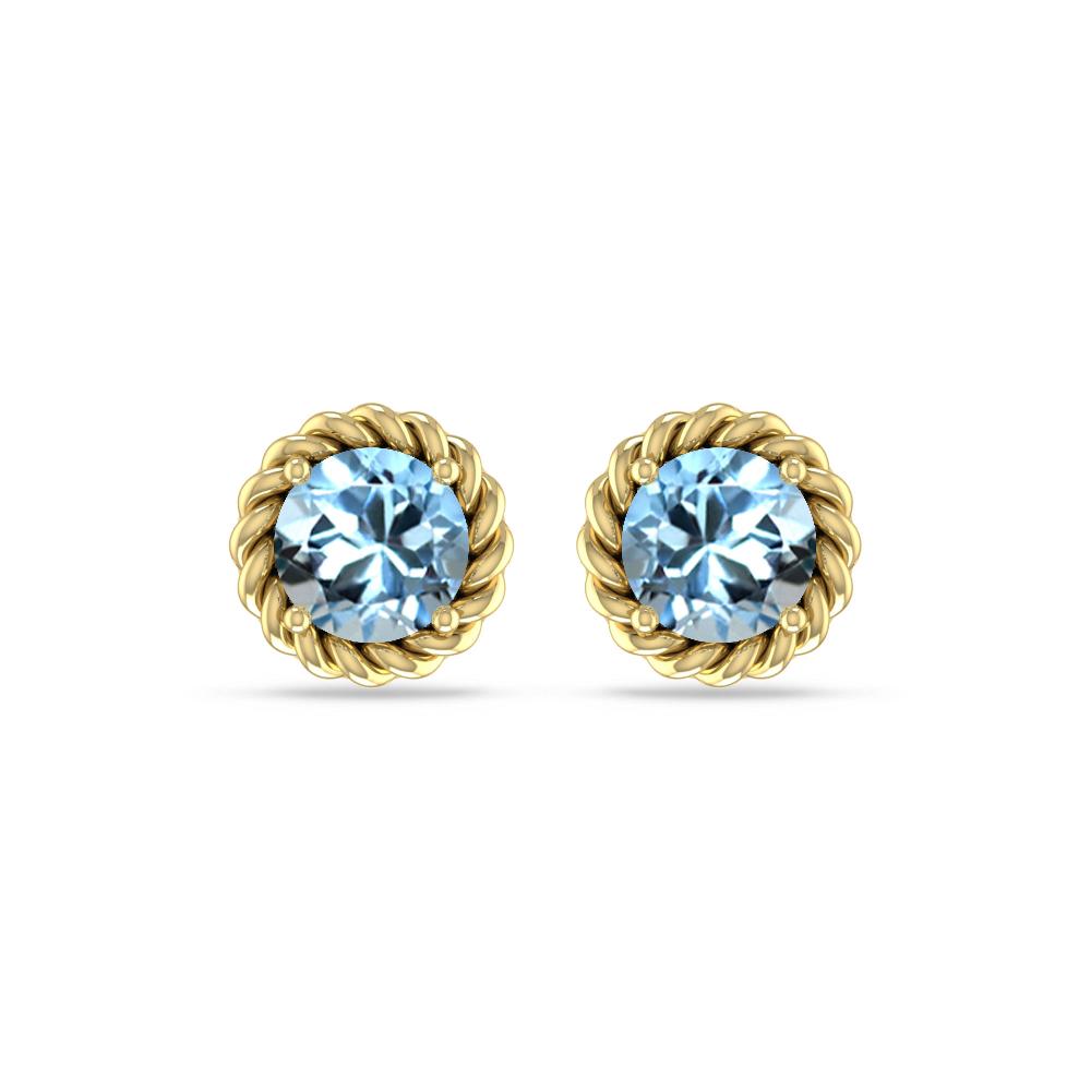 Yellow Gold - Aquamarine