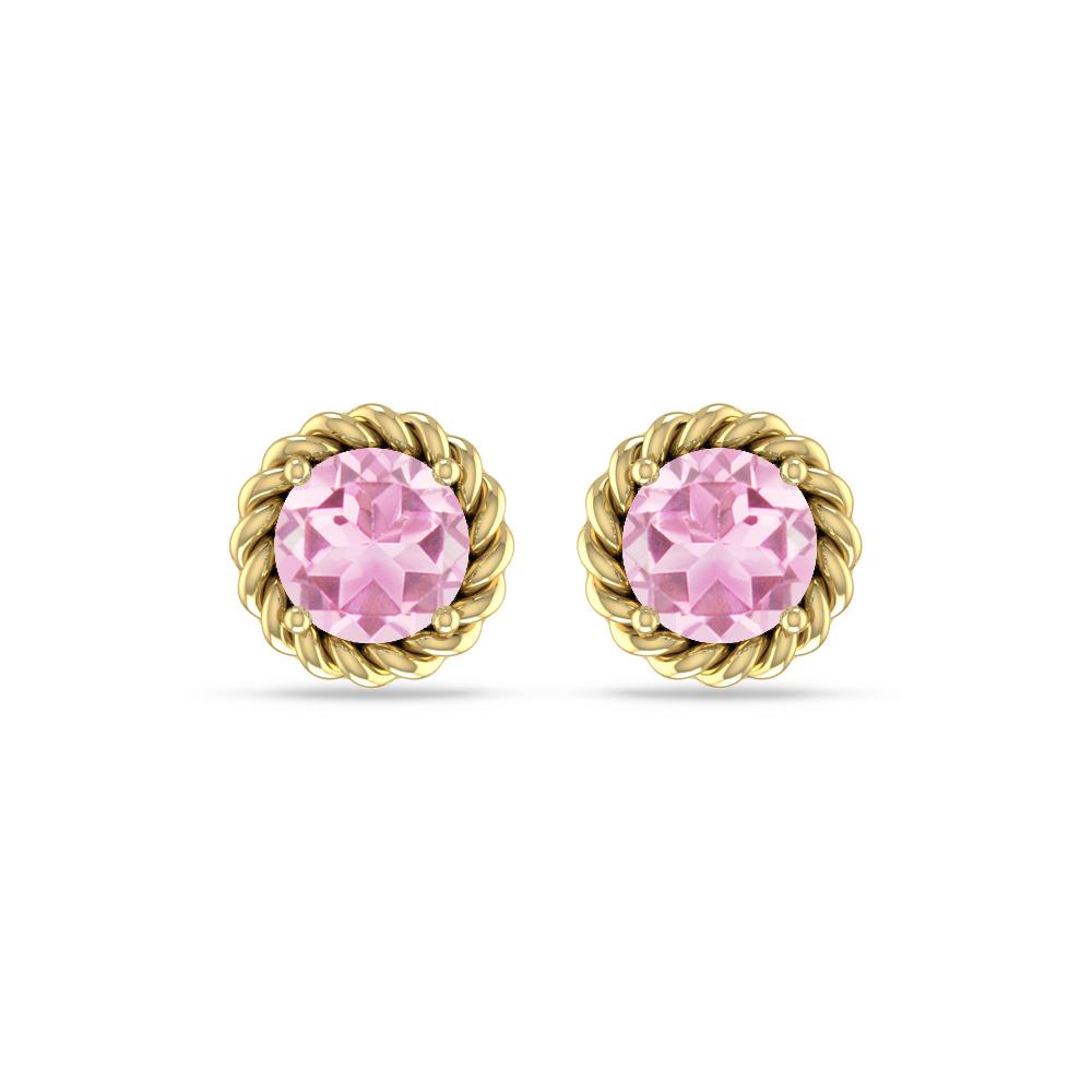 Yellow Gold - Pink Tourmaline