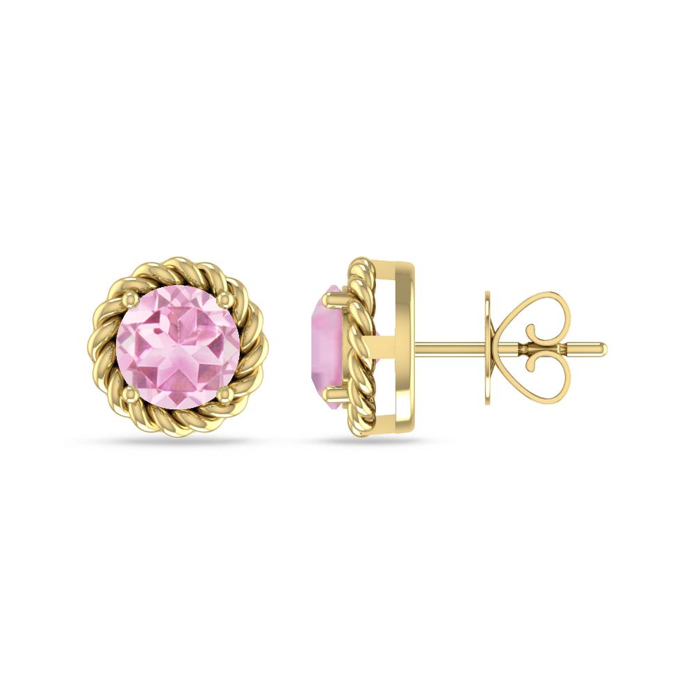 Yellow Gold - Pink Tourmaline