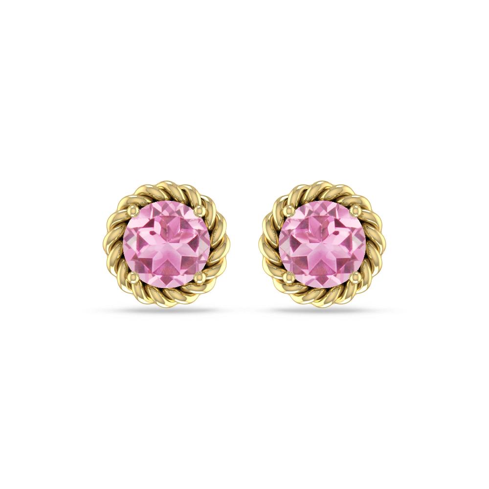 Yellow Gold - Pink Tourmaline
