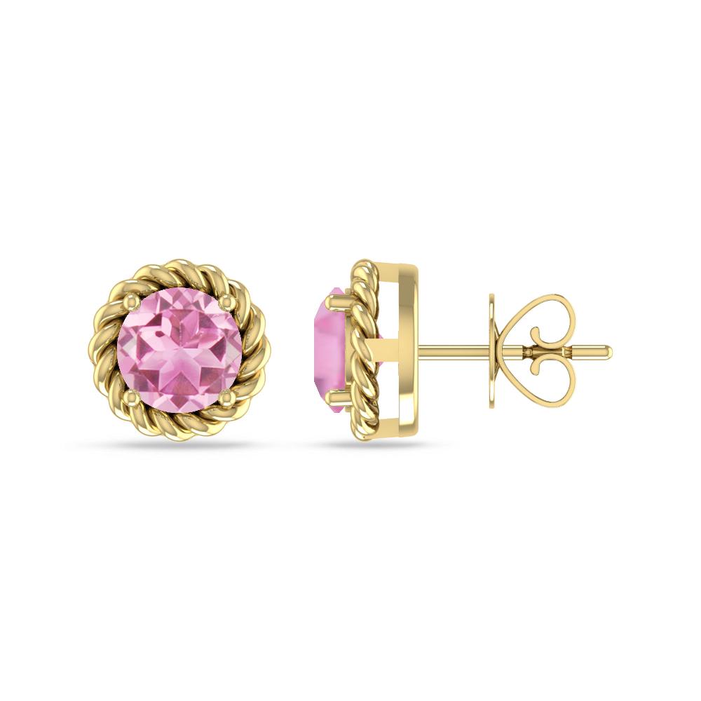 Yellow Gold - Pink Tourmaline
