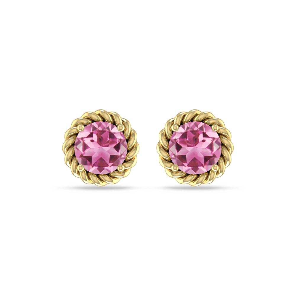 Yellow Gold - Pink Tourmaline