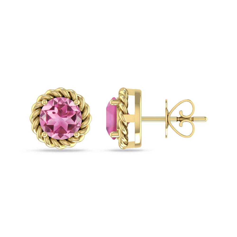 Yellow Gold - Pink Tourmaline